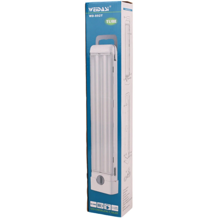 چراغ اظطراری LED ولومی مدل WD-892T با نور مهتابی_برند ویداسی