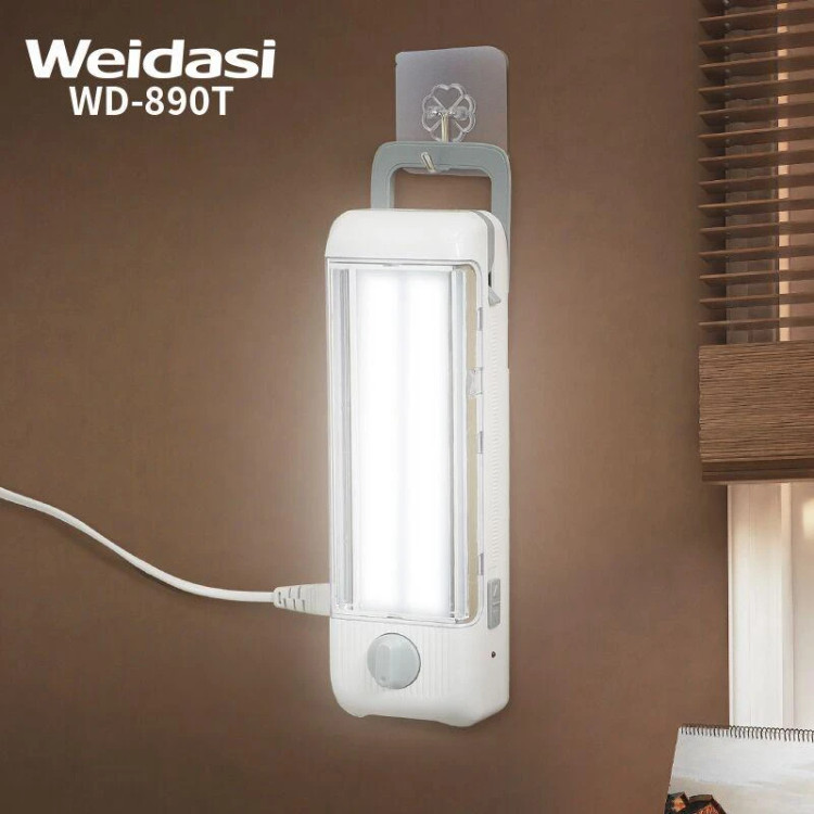 چراغ اظطراری LED ولومی مدل WD-890T با نور مهتابی_برند ویداسی